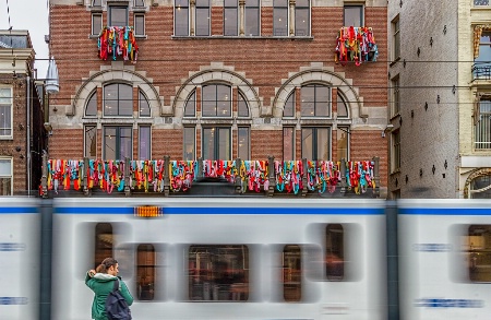 Waiting for the train in Amsterdam