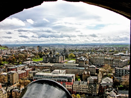 Edinburgh through the Castle Wall