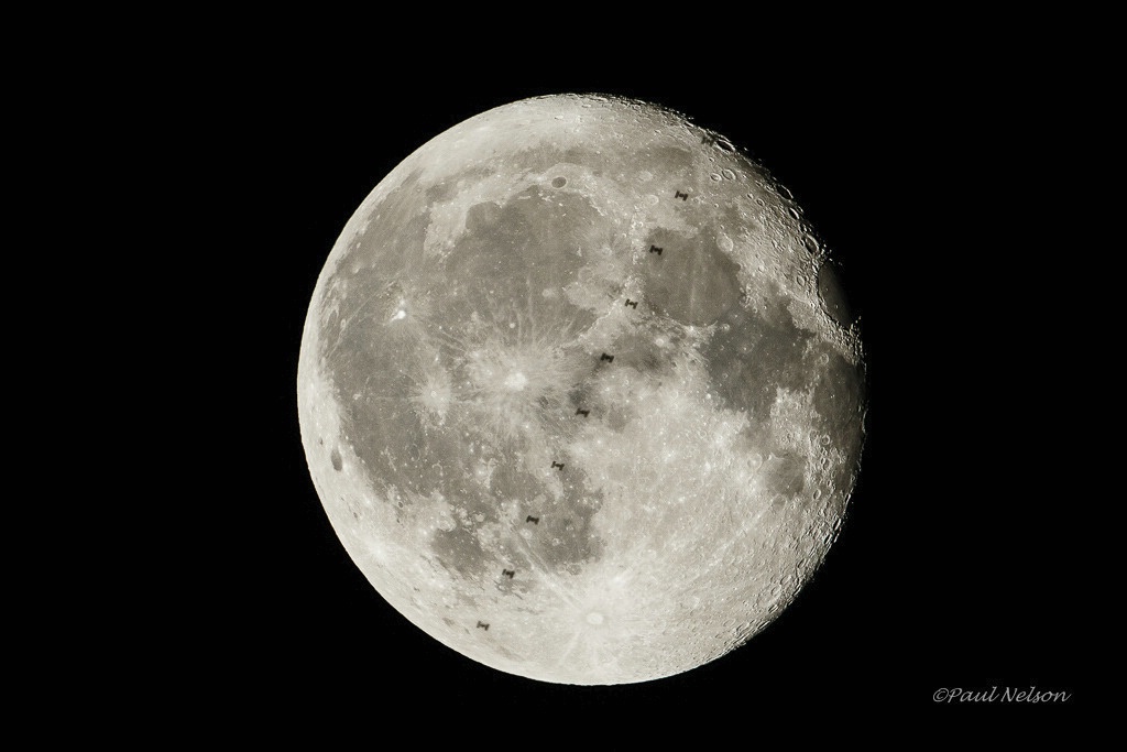 The Moon and the ISS