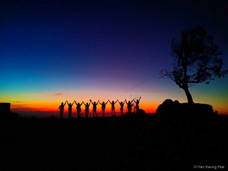 Sunset of friendship