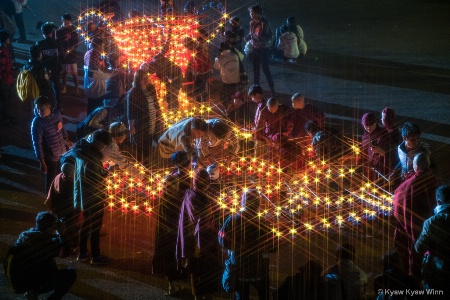 Lighting Up in Festival