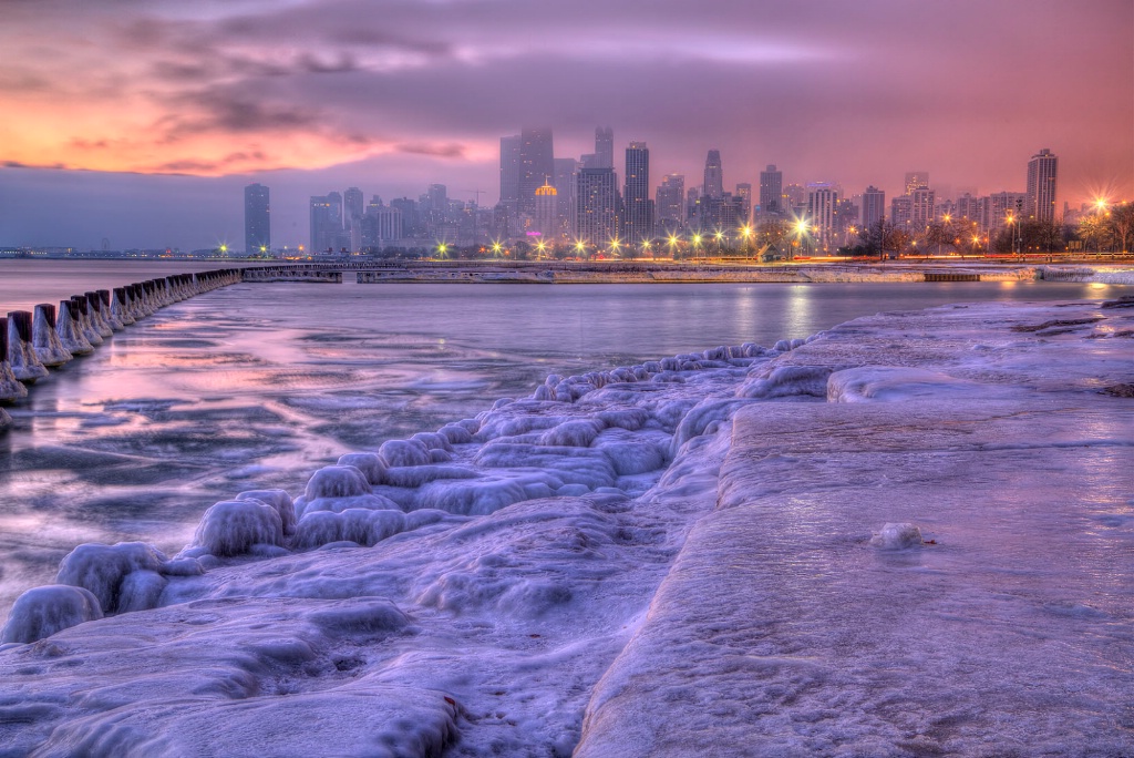 Chicago Icy Twilight