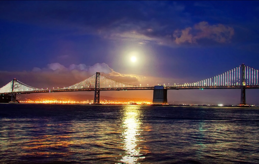 Super Moon Over the Bay