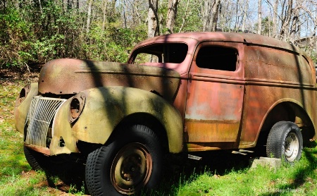 Old cars and trucks